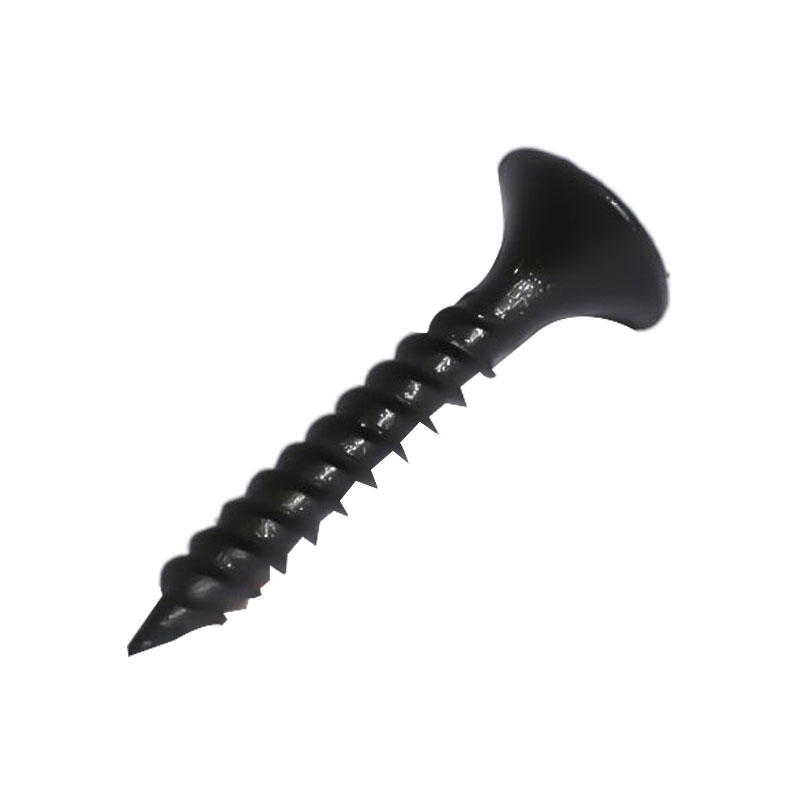 Vis pour plaque de plâtre cruciforme cruciforme filetage fin phosphaté noir